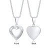 Heart Locket Pendant Necklace for Women & Men - Openable Stainless Steel Photo Frame