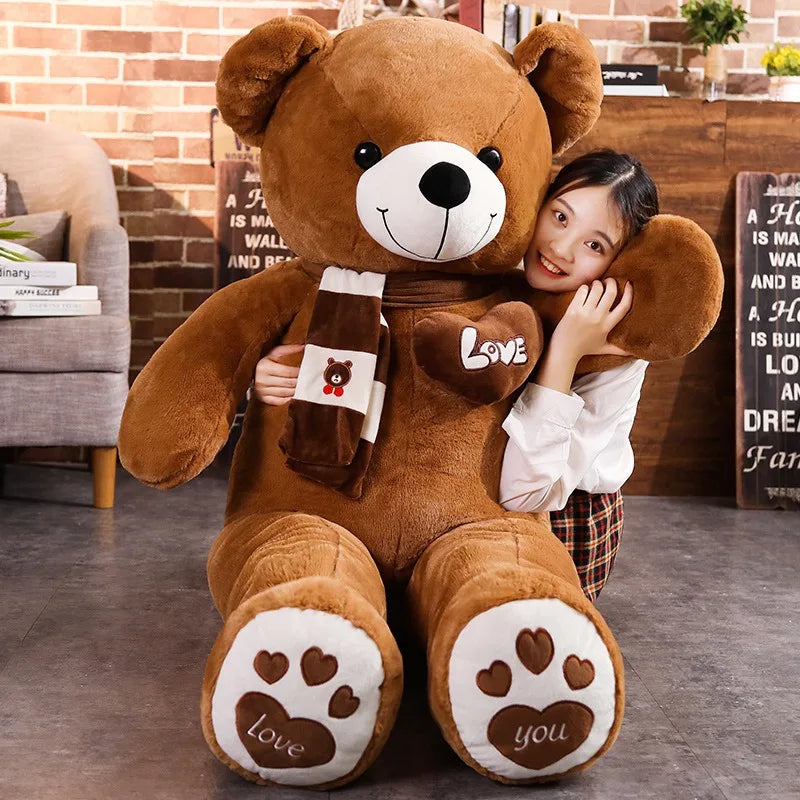 High-Quality Teddy Bear with Scarf - Plush Stuffed Toy, 4 Colors