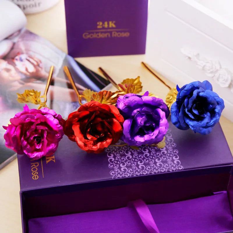 Best Golden Rose Gift for Girlfriend – Valentine's Day & Wedding Decoration | Gold Plated Flower in Gift Box