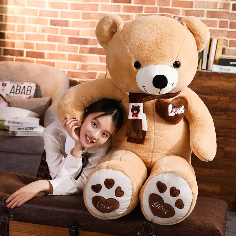 High-Quality Teddy Bear with Scarf - Plush Stuffed Toy, 4 Colors