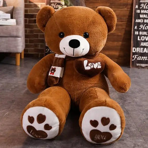 High-Quality Teddy Bear with Scarf - Plush Stuffed Toy, 4 Colors