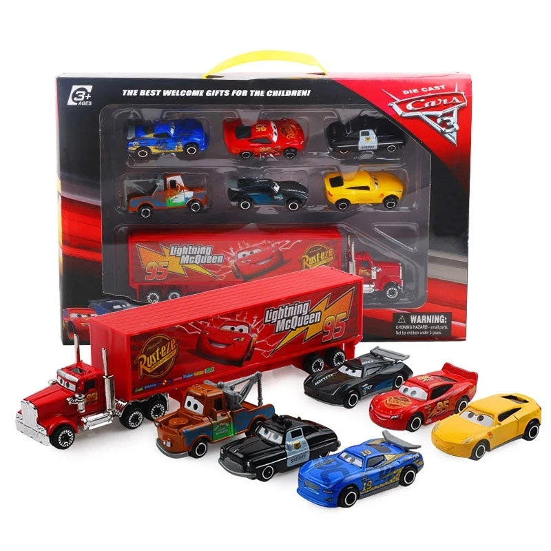 7PCS Disney Pixar Cars 3 Lightning McQueen Diecast Metal Toy Set