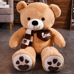 High-Quality Teddy Bear with Scarf - Plush Stuffed Toy, 4 Colors