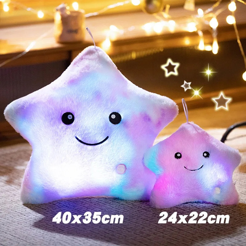 LED Glowing Star Plush Toy – Soft Pillow Doll for Kids & Home Decor