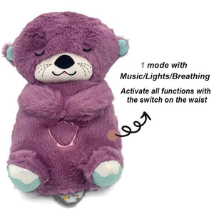 Breathing Bear Soothing Otter Plush Toy - Baby Sleep Companion