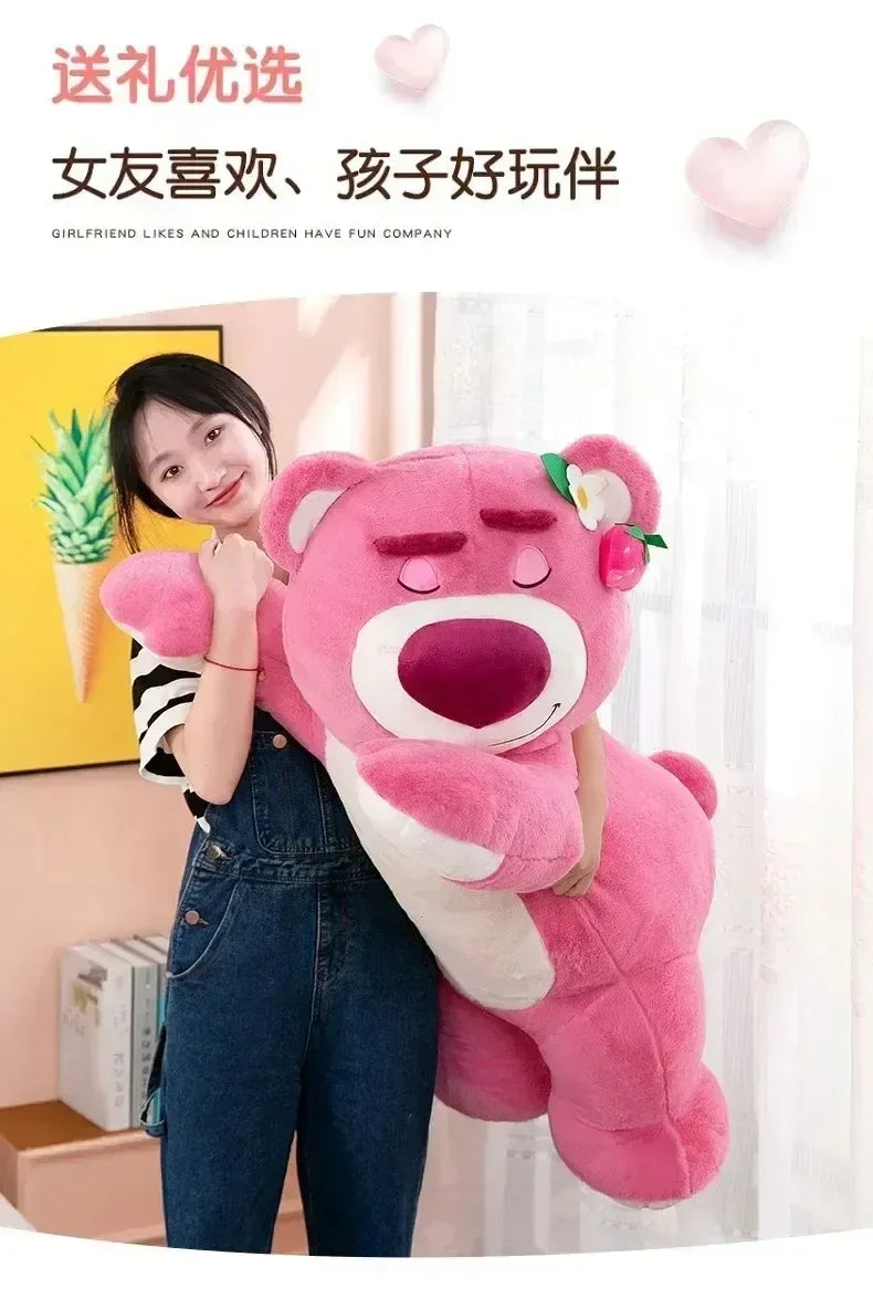 40cm Disney Strawberry Bear Plush Toy - Cute Kawaii Cartoon Pillow for Girls, Kids, and Anime Lovers - Perfect Gift for Any Occasion