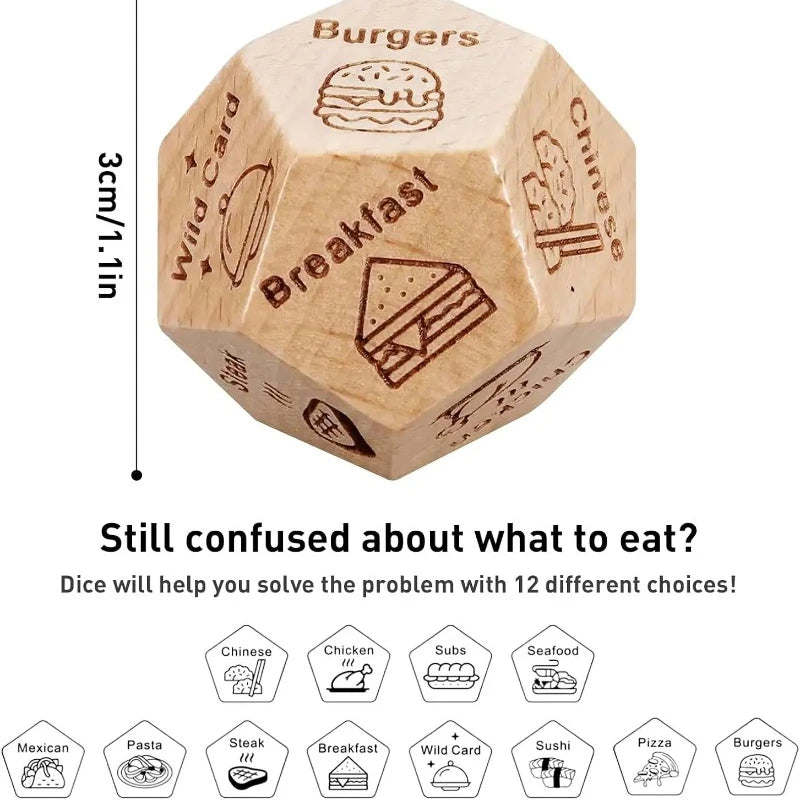 Dice for Couples – Food Decision Dice Game | Perfect Gift for Him & Her