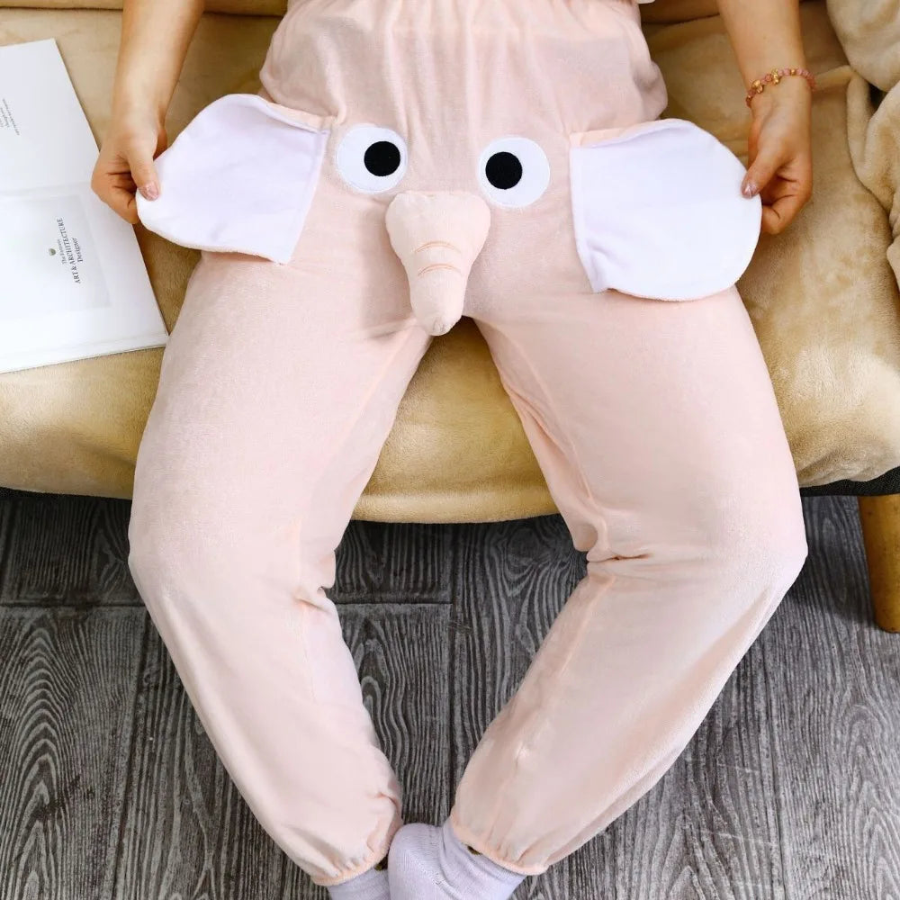 Elephant Couple Pants with Squeaky Trunk - Funny and Comfortable Pajamas