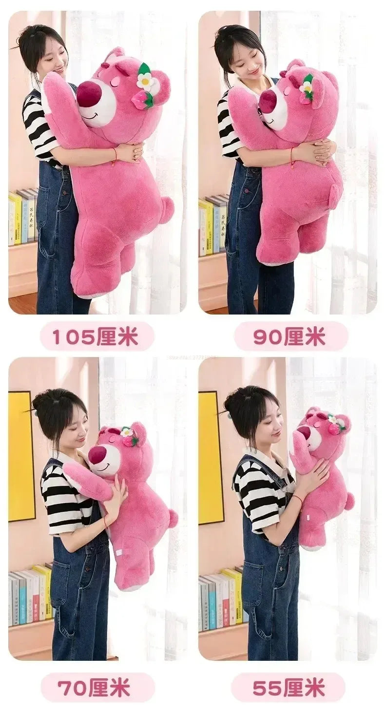 40cm Disney Strawberry Bear Plush Toy - Cute Kawaii Cartoon Pillow for Girls, Kids, and Anime Lovers - Perfect Gift for Any Occasion