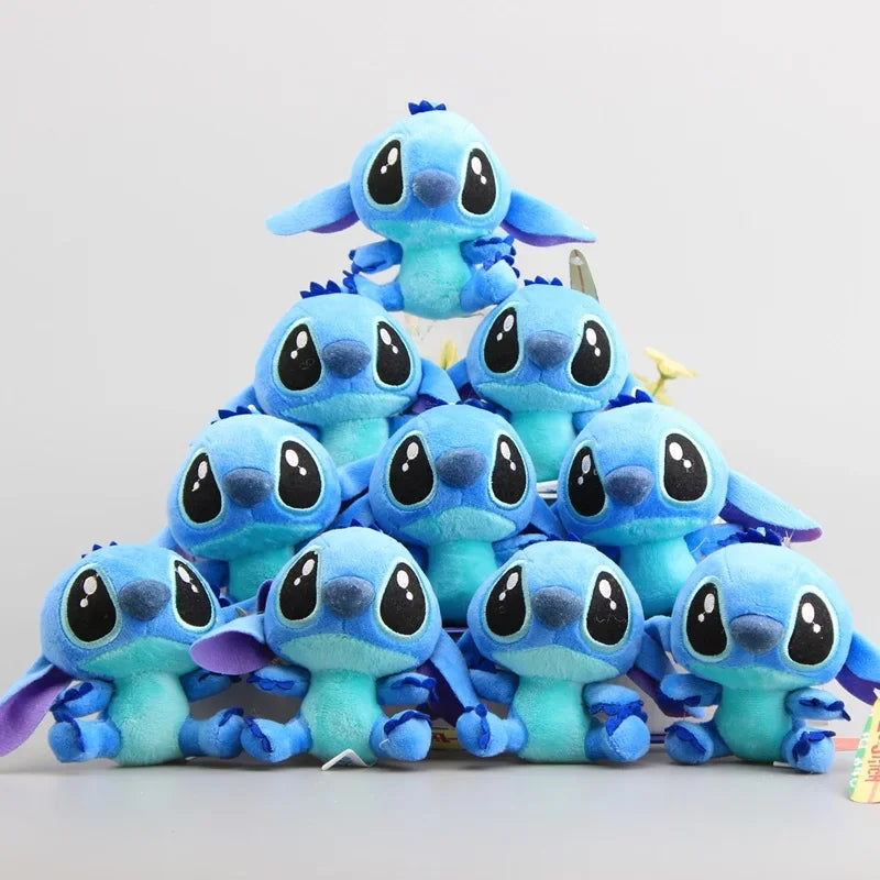 10Pcs Lilo & Stitch Plush Keychains - 4'' Kawaii Pendant Toy Gift