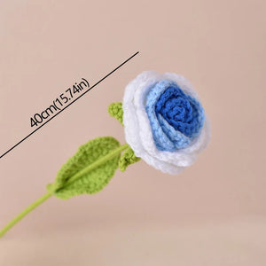 Hand-Knitted Crochet Rose Bouquet | Artificial Flowers for Wedding, Valentine's, and Home Decor