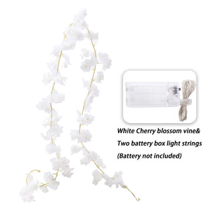 Kahaul Artificial Pink Cherry Blossom Vine - Wedding, Home & Party Decoration