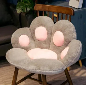 70*60cm Kawaii Cat Paw Plush Cushion – Soft Chair Pad, Sofa Pillow, or Nap Doll