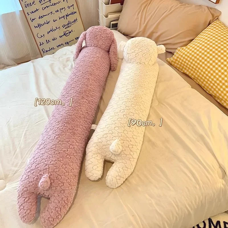 Large Rabbit Body Pillow Long Bear Cute Stuffed Animal Rabbit Sleeping Cushion Decorative Body Pillow Chair Back Cushion Decor