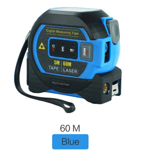 3-in-1 Laser Tape Measure | 40/60M High Precision Measuring Tool with Digital Display & Steel Tape