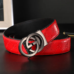 Luxury Genuine Leather Belt for Men & Women - Designer Style, Fashion Business Belt with Durable Buckle