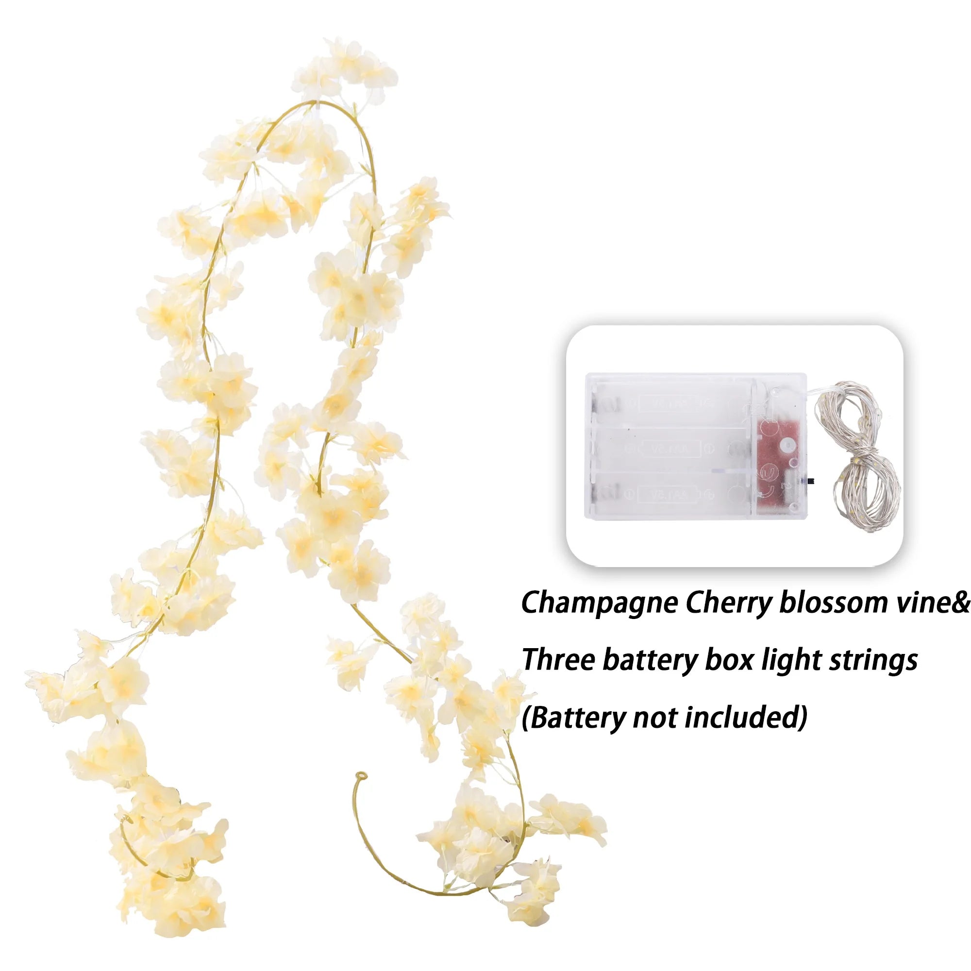 Kahaul Artificial Pink Cherry Blossom Vine - Wedding, Home & Party Decoration