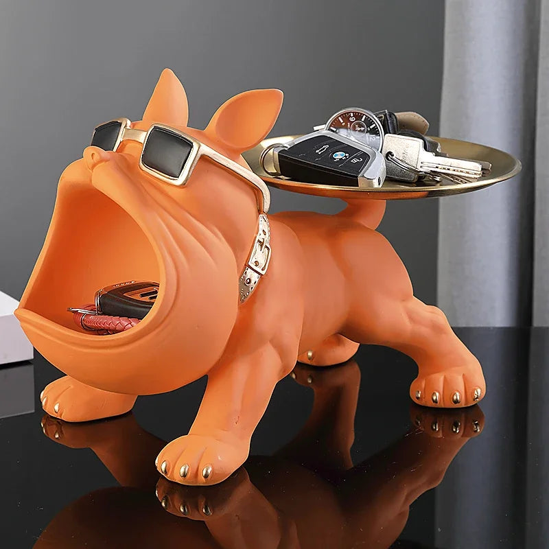 Bulldog Resin Storage Box | Home Decor Dog Figurine