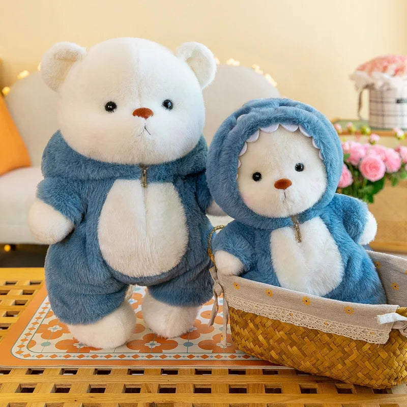 Kawaii Bear Plush Toy - Teddy Bear in Suit | Soft Stuffed Animal Doll for Kids & Adults