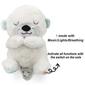 Breathing Bear Soothing Otter Plush Toy - Baby Sleep Companion