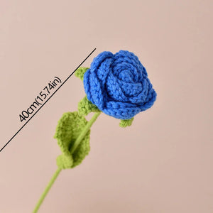 Hand-Knitted Crochet Rose Bouquet | Artificial Flowers for Wedding, Valentine's, and Home Decor