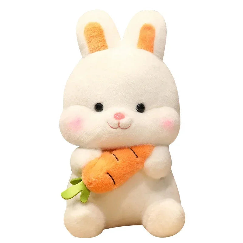 Kawaii Carrot Rabbit Plush Toy - Adorable Bunny Doll Stuffed Pillow for Kids & Girls - Soft Animal Cushion for Birthday & Christmas Gifts