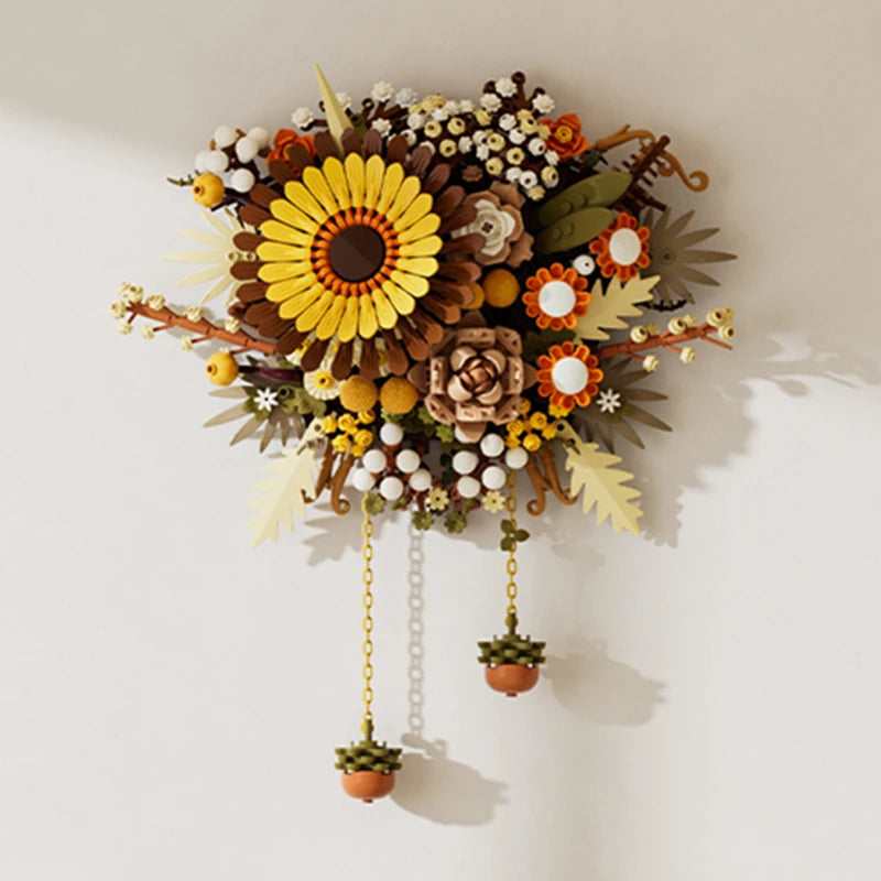 DIY Plants Art Wall Flowers – Simulated Sunflower Building Blocks for Home Decor