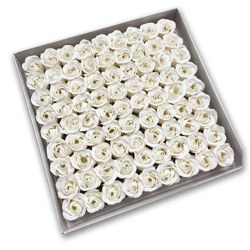 81pcs Artificial Rose Flower Heads – Wedding & DIY Décor