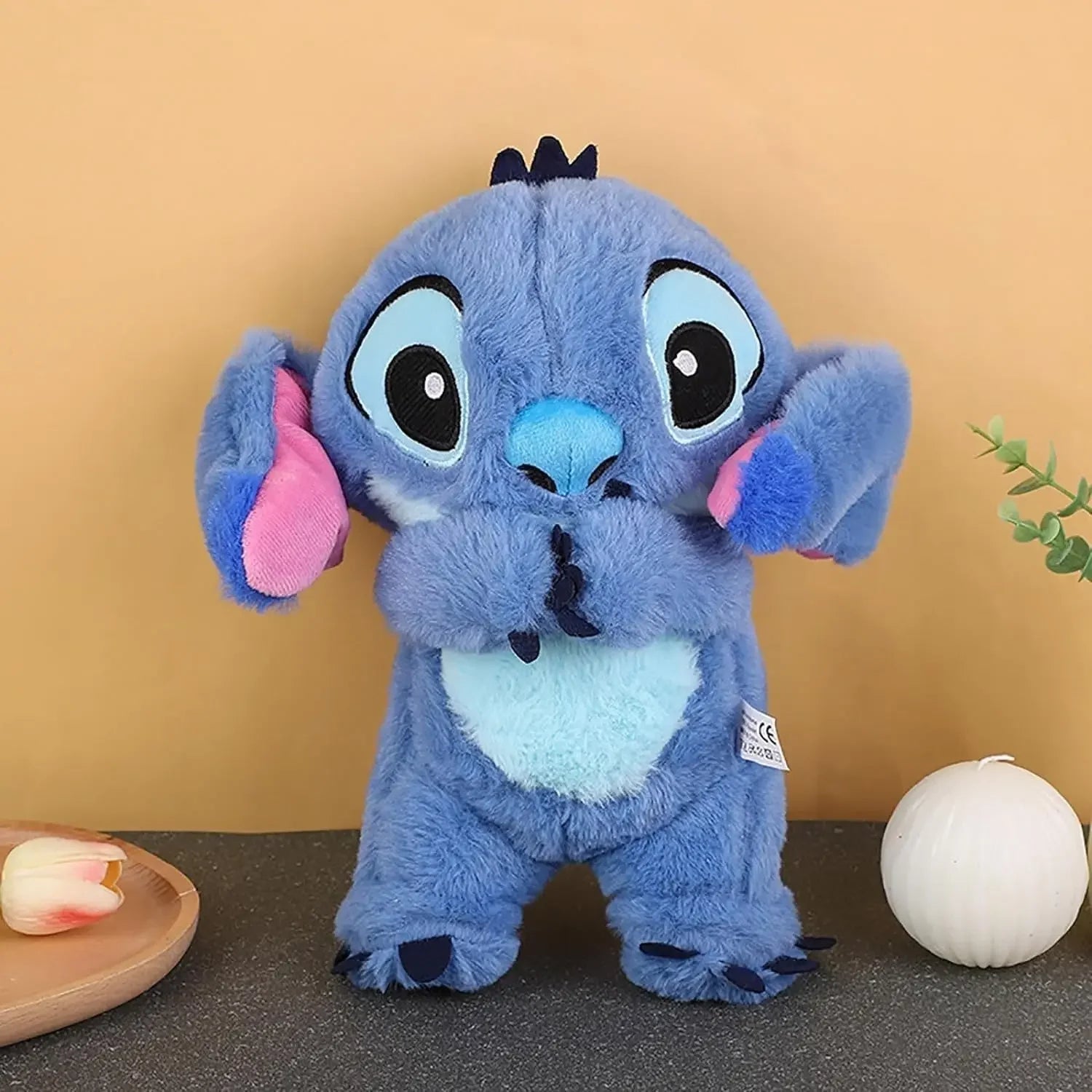 Breathing Stitch Plush Doll - Soothing Anime Toy with Light & Music