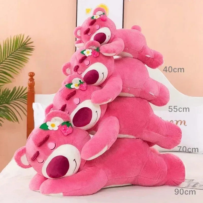 40cm Disney Strawberry Bear Plush Toy - Cute Kawaii Cartoon Pillow for Girls, Kids, and Anime Lovers - Perfect Gift for Any Occasion