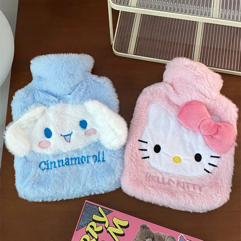 500ml Sanrio Plush Hot Water Bottle – Kawaii Hello Kitty, Kuromi, Cinnamoroll & Melody Design