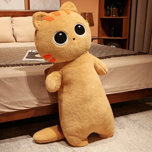 65cm Giant Cat Plush Toy - Soft Cylindrical Animal Bolster Pillow for Kids