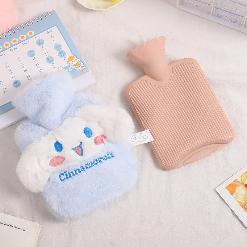 500ml Sanrio Plush Hot Water Bottle – Kawaii Hello Kitty, Kuromi, Cinnamoroll & Melody Design