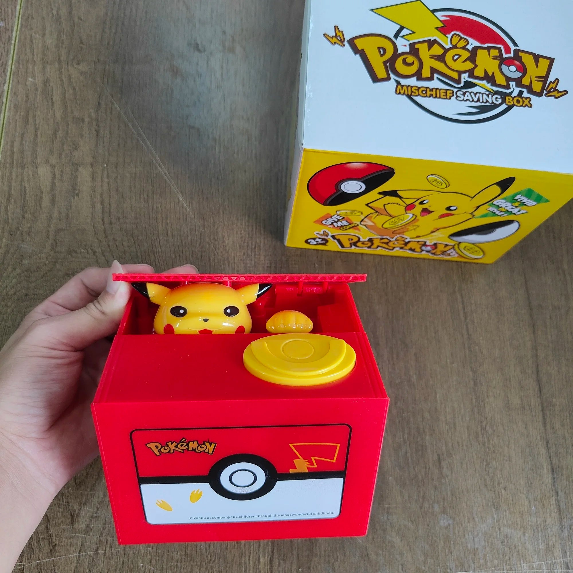 Pokemon Pikachu Piggy Bank – Electronic Coin Stealing Money Box for Kids