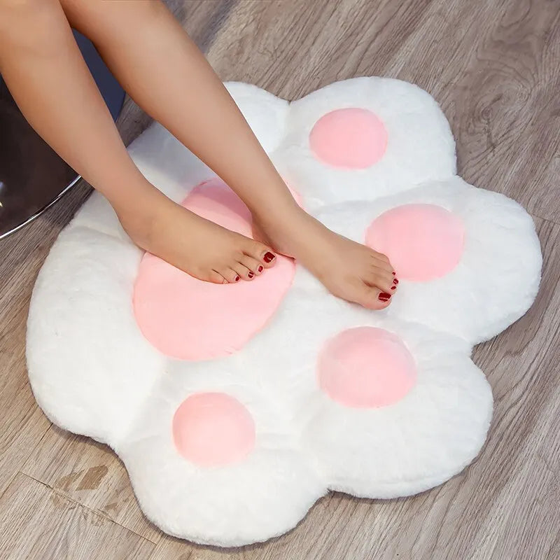 70*60cm Kawaii Cat Paw Plush Cushion – Soft Chair Pad, Sofa Pillow, or Nap Doll