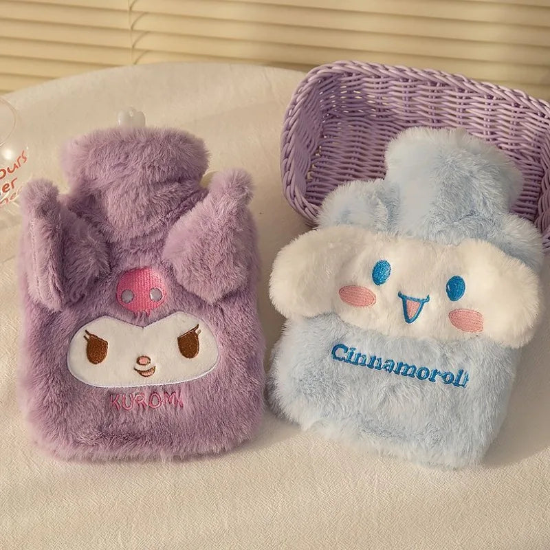 500ml Sanrio Plush Hot Water Bottle – Kawaii Hello Kitty, Kuromi, Cinnamoroll & Melody Design