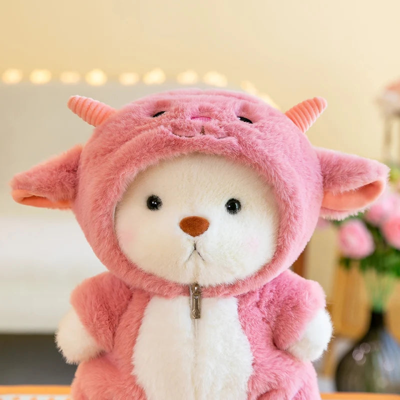 Kawaii Bear Plush Toy - Teddy Bear in Suit | Soft Stuffed Animal Doll for Kids & Adults