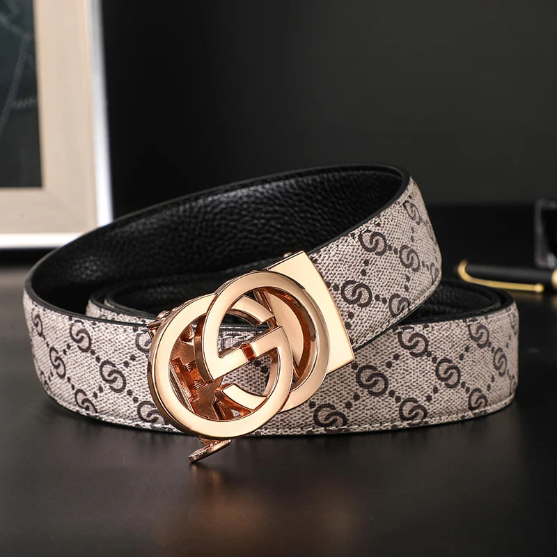 Luxury Genuine Leather Belt for Men & Women - Designer Style, Fashion Business Belt with Durable Buckle