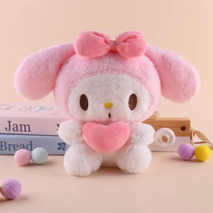 22cm Sanrio Hello Kitty & Kuromi Plush Pillow – Soft Stuffed Toy for Girls (My Melody & Cinnamoroll Options)