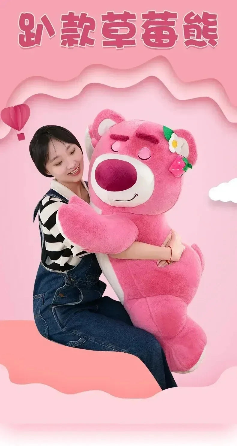 40cm Disney Strawberry Bear Plush Toy - Cute Kawaii Cartoon Pillow for Girls, Kids, and Anime Lovers - Perfect Gift for Any Occasion