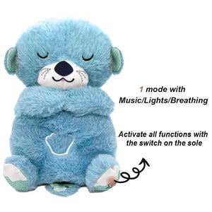 Breathing Bear Soothing Otter Plush Toy - Baby Sleep Companion