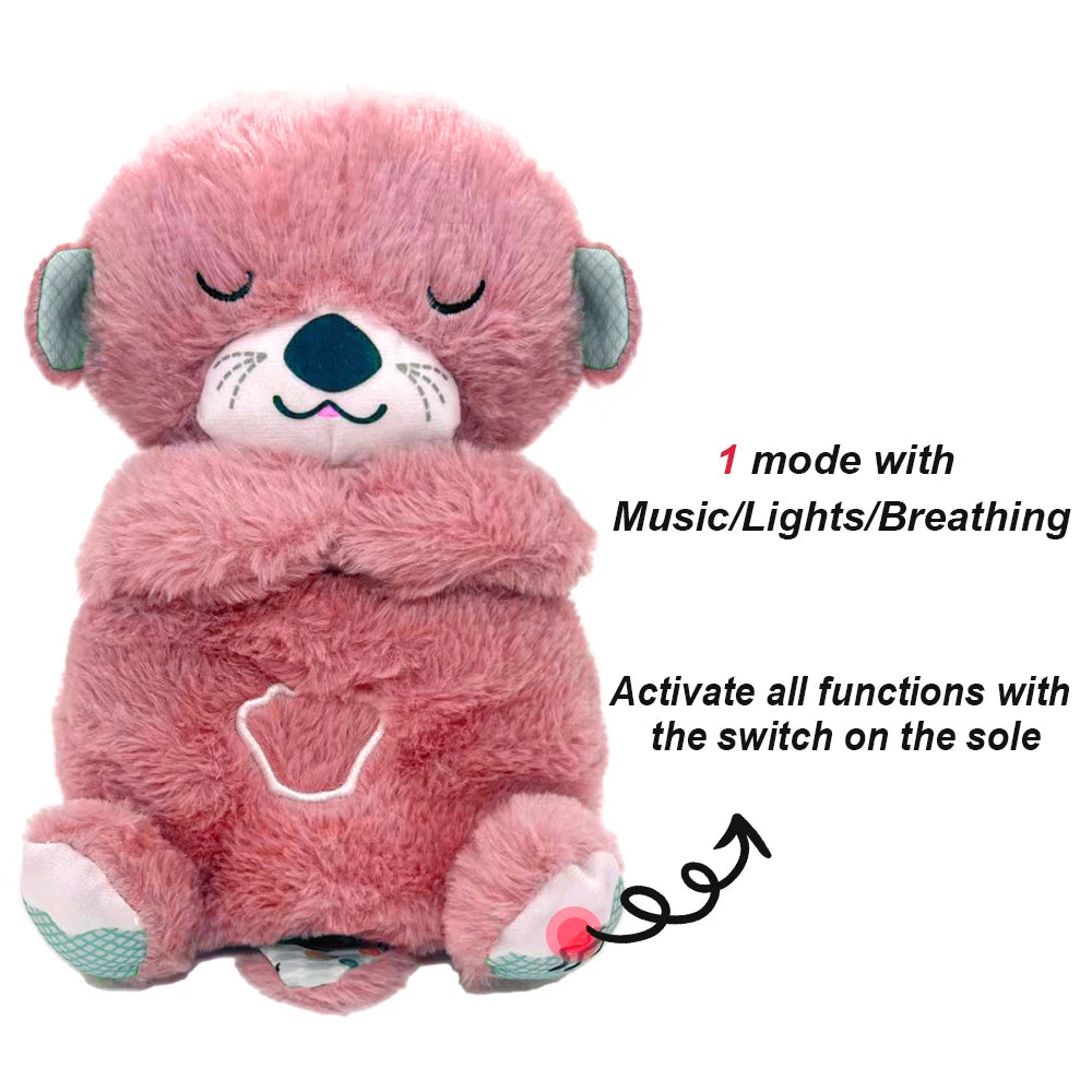 Breathing Bear Soothing Otter Plush Toy - Baby Sleep Companion