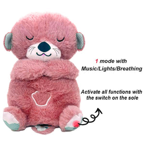 Breathing Bear Soothing Otter Plush Toy - Baby Sleep Companion