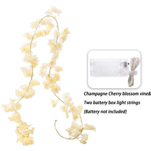 Kahaul Artificial Pink Cherry Blossom Vine - Wedding, Home & Party Decoration