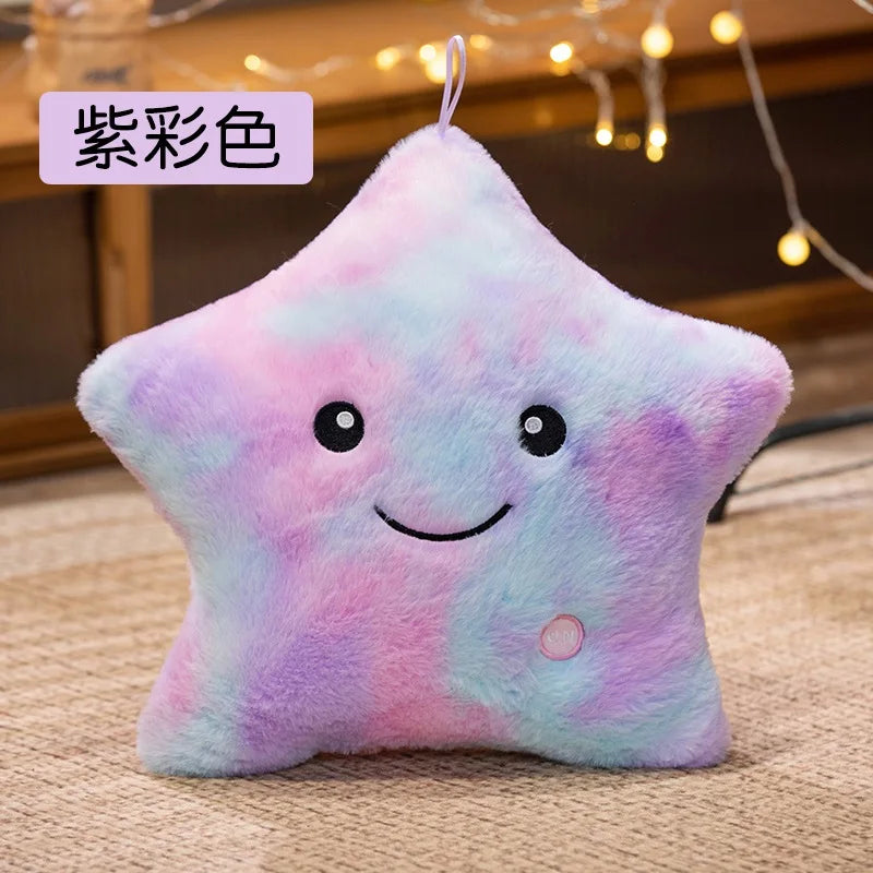 LED Glowing Star Plush Toy – Soft Pillow Doll for Kids & Home Decor