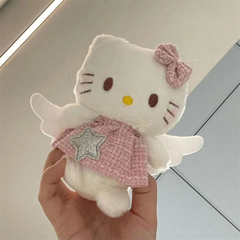 Hello Kitty Plush Doll Keychain - Cute KT Cat Schoolbag Decoration, Fashion Charm, and Room Décor Holiday Gift