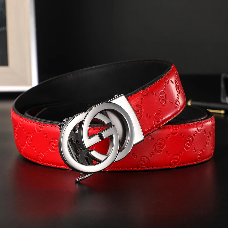 Luxury Genuine Leather Belt for Men & Women - Designer Style, Fashion Business Belt with Durable Buckle