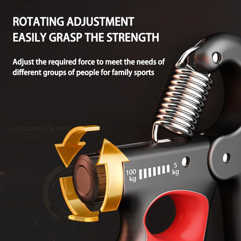 Adjustable 5-100kg Hand Grip Strengthener for Wrist & Forearm Training