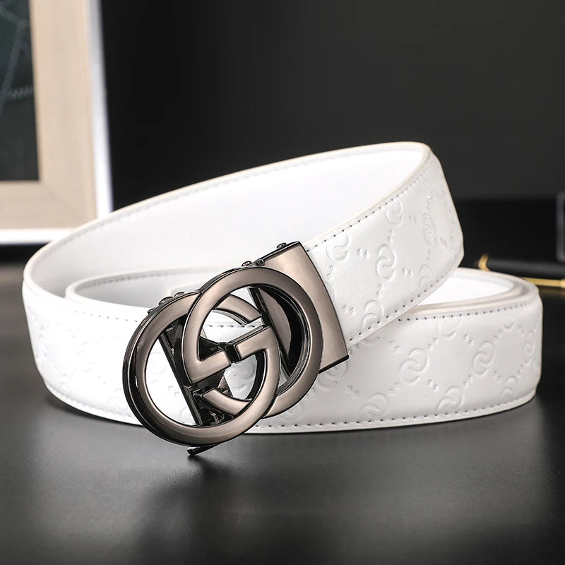 Luxury Genuine Leather Belt for Men & Women - Designer Style, Fashion Business Belt with Durable Buckle