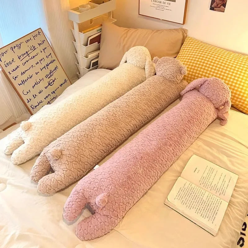 Large Rabbit Body Pillow Long Bear Cute Stuffed Animal Rabbit Sleeping Cushion Decorative Body Pillow Chair Back Cushion Decor